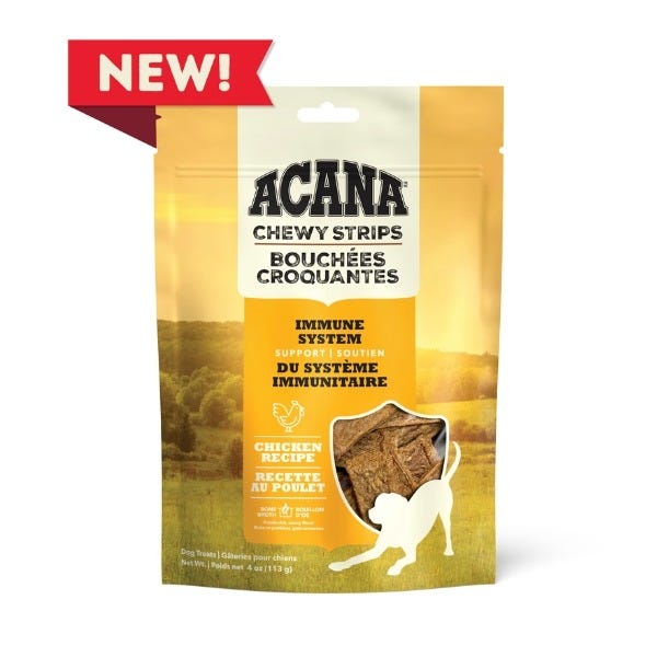 Acana Chewy Strips Dog Treats - Immune System Support Chicken Recipe