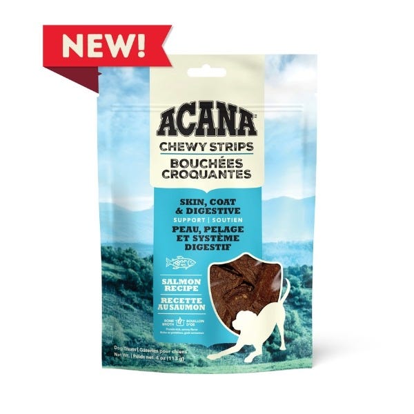 Acana Chewy Strips Dog Treats - Skin, Coat & Digestive Support Fish Recipe