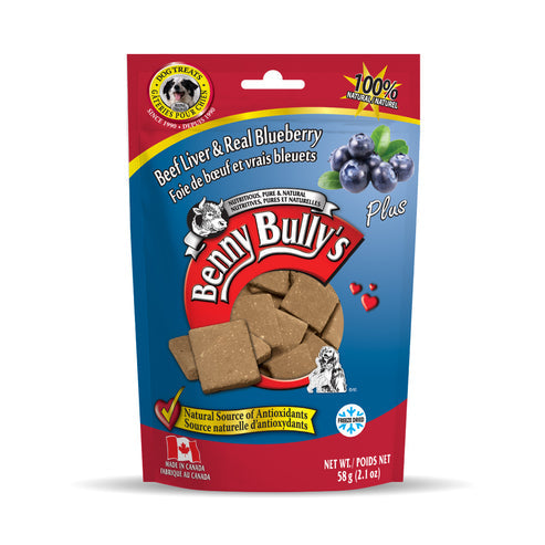 Benny Bullys Beef Liver Plus Blueberry Dog Treats
