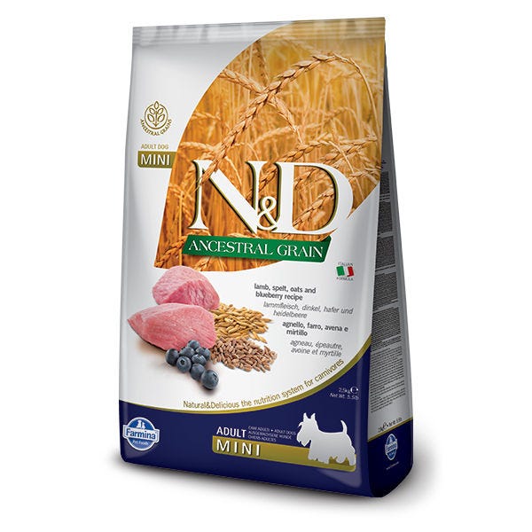 Farmina N&D Ancestral Grain Lamb & Blueberry Mini Adult Dog Food