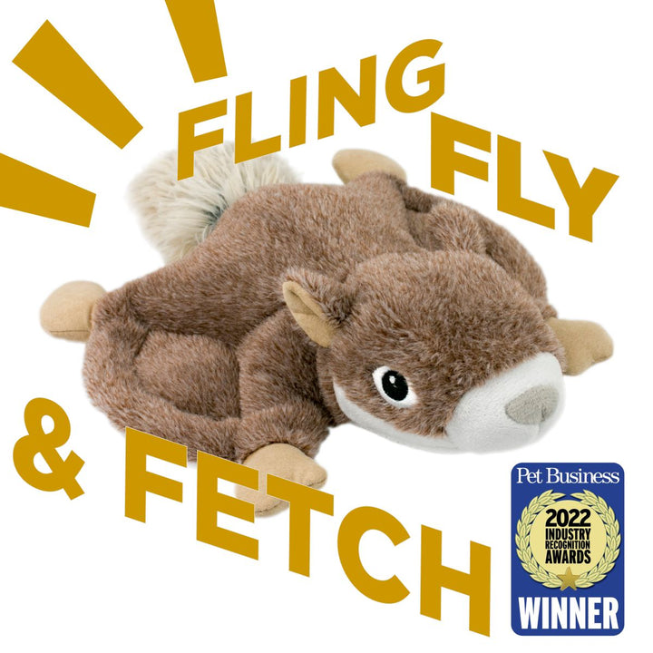 Tall Tails - Plush Flying Squirrel Frisbee Dog Toy - 12"