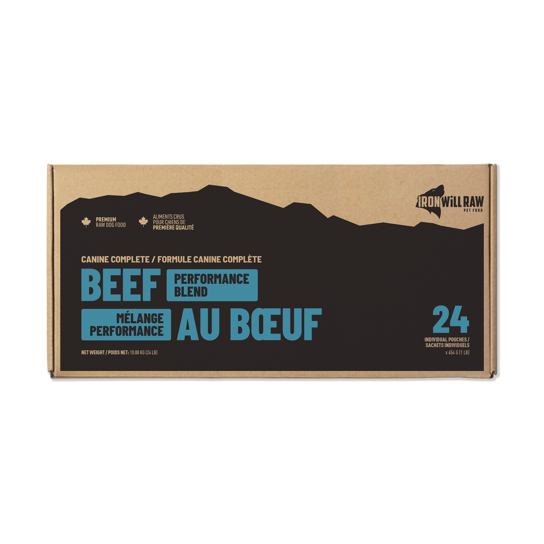 Iron Will Beef Performance Blend Raw Dog Food