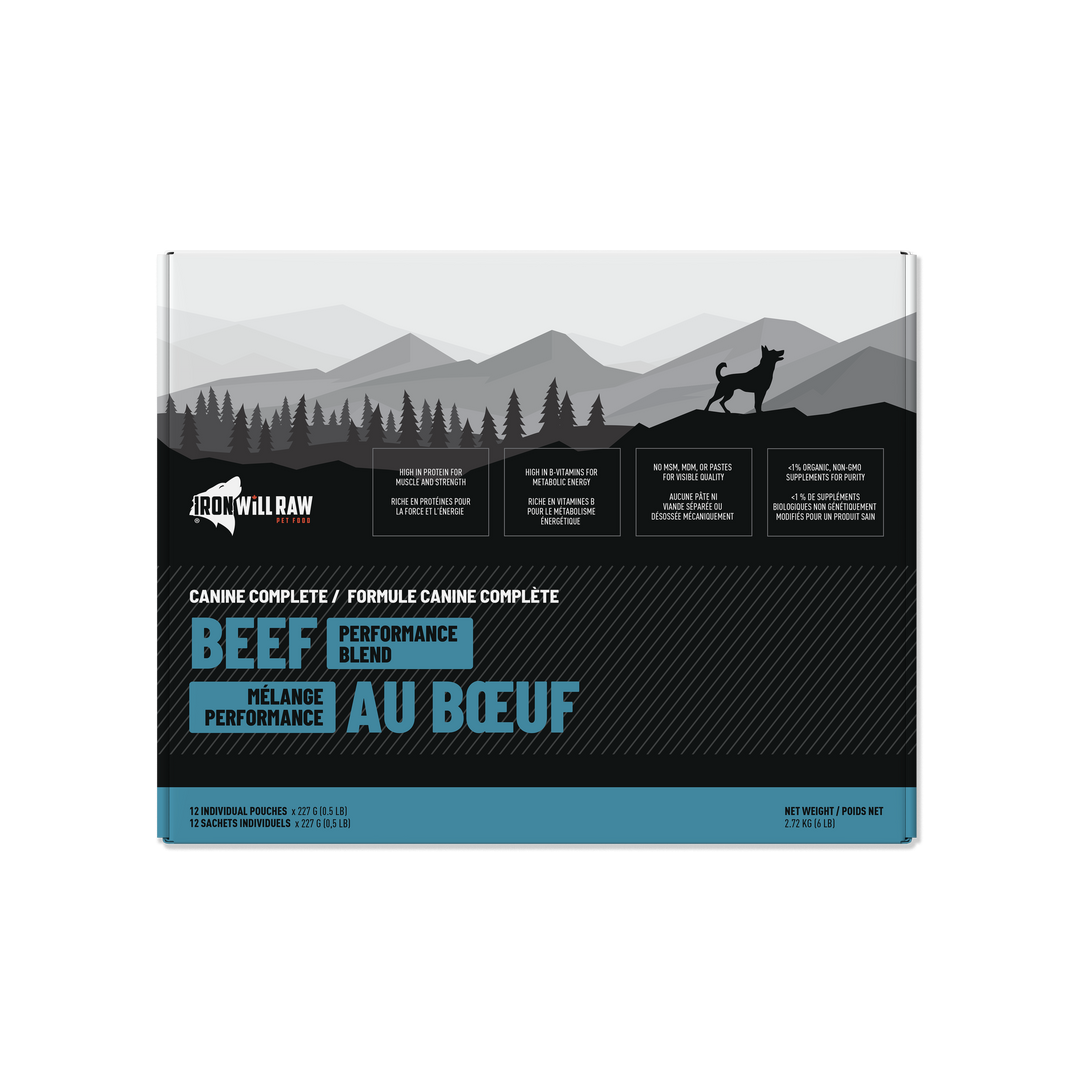 Iron Will Beef Performance Blend Raw Dog Food