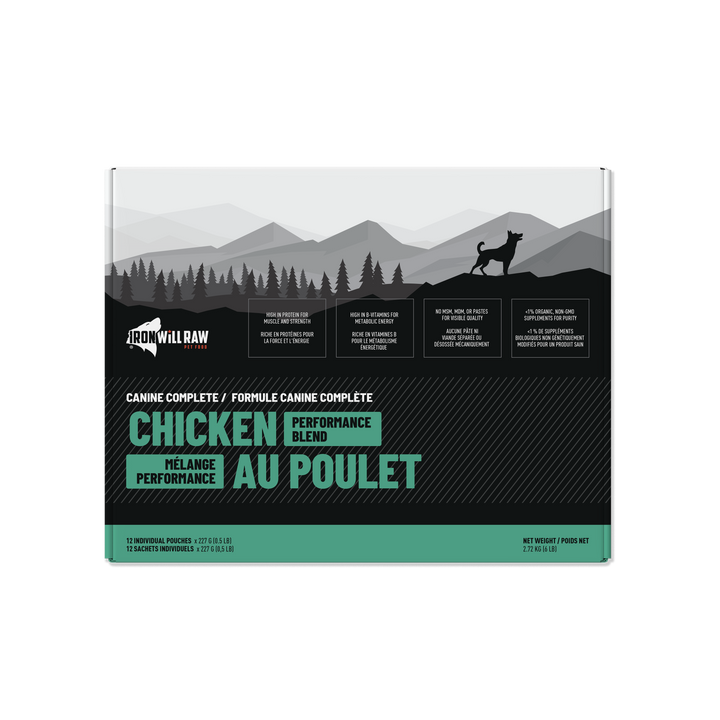 Iron Will Chicken Performance Blend Raw Dog Food