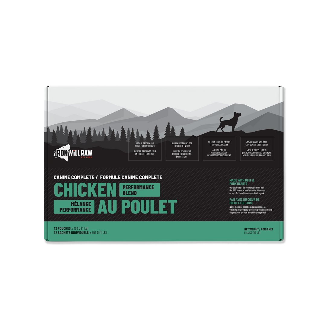 Iron Will Chicken Performance Blend Raw Dog Food