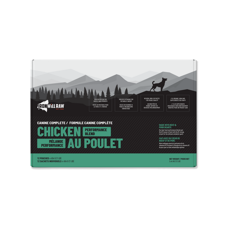 Iron Will Chicken Performance Blend Raw Dog Food