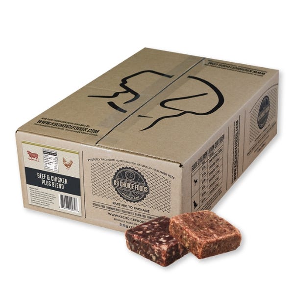 K9 Choice Foods Complete Raw Dog Food - Chicken & Beef Plus