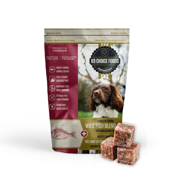 K9 Choice Foods Complete Raw Dog Food - Wild Fish Plus