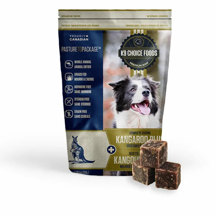 K9 Choice Foods Complete Raw Dog Food - Kangaroo Plus