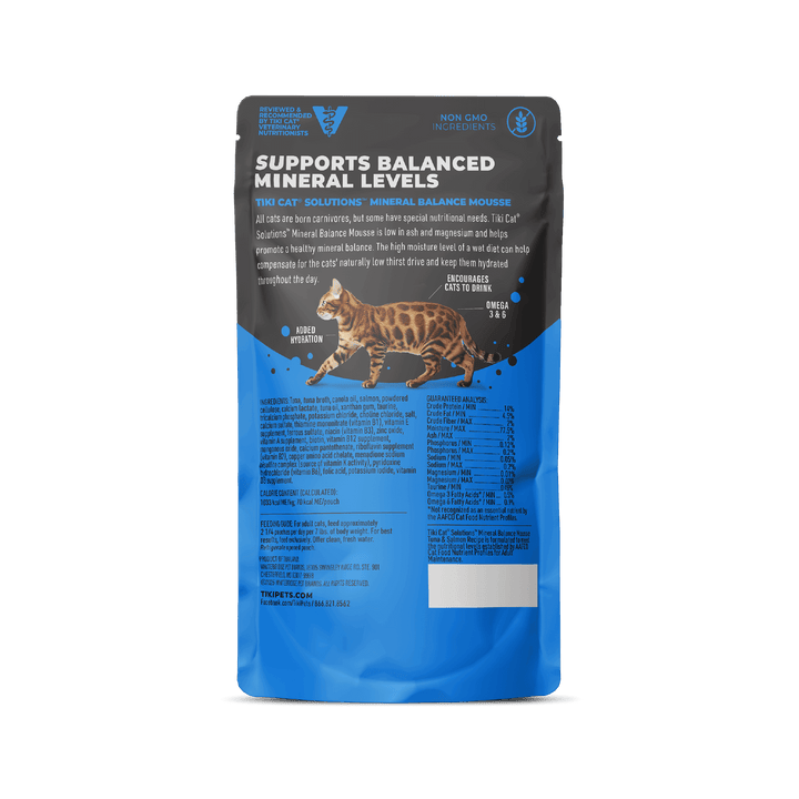 Tiki Cat Solutions Mousse - Mineral Balance Tuna & Salmon - Wet Cat Food