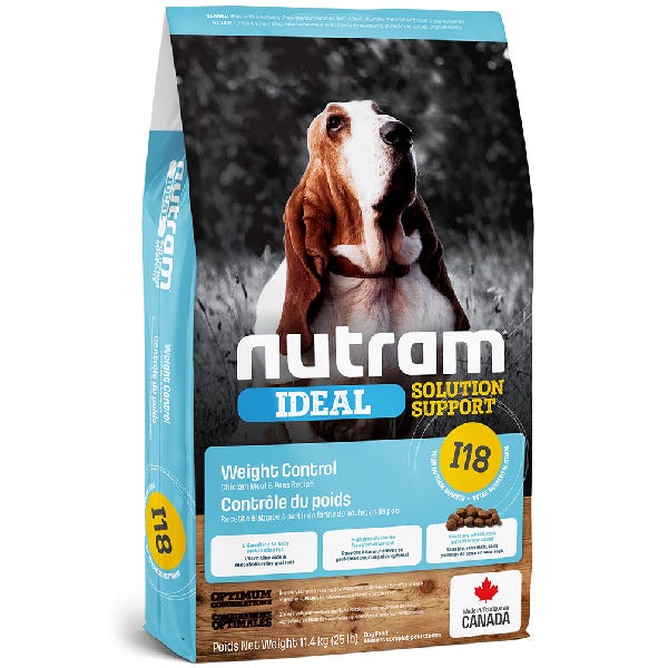 Nutram Ideal Solution Support I18 - Chicken Meal and Peas - Dog Food