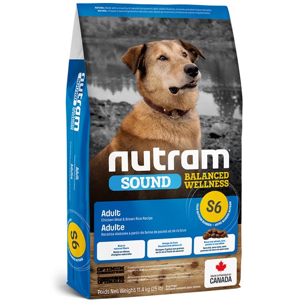 Nutram Sound Balanced Wellness S6 - Chicken and Brown Rice Recipe Adult - Dog Food