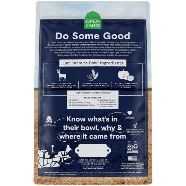 Open Farm Ancient Grains Venison Dog Food