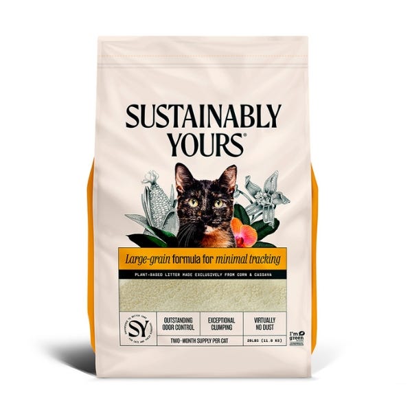 Sustainably Yours Multi-Cat Large Grains Natural Cat Litter