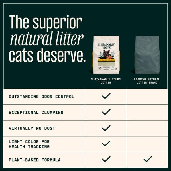 Sustainably Yours Multi-Cat Large Grains Natural Cat Litter