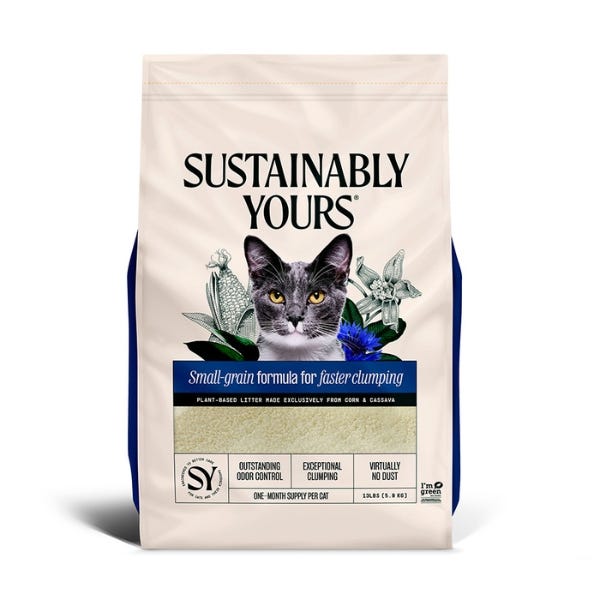 Sustainably Yours Multi-Cat Small Grains Natural Cat Litter