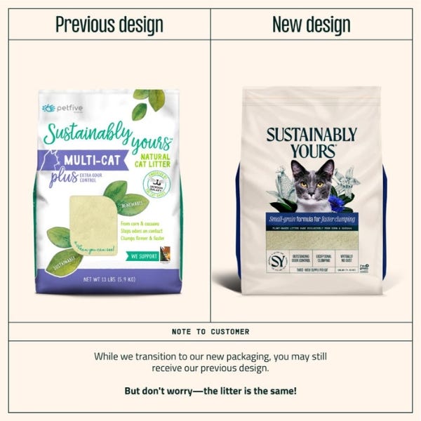 Sustainably Yours Multi-Cat Small Grains Natural Cat Litter