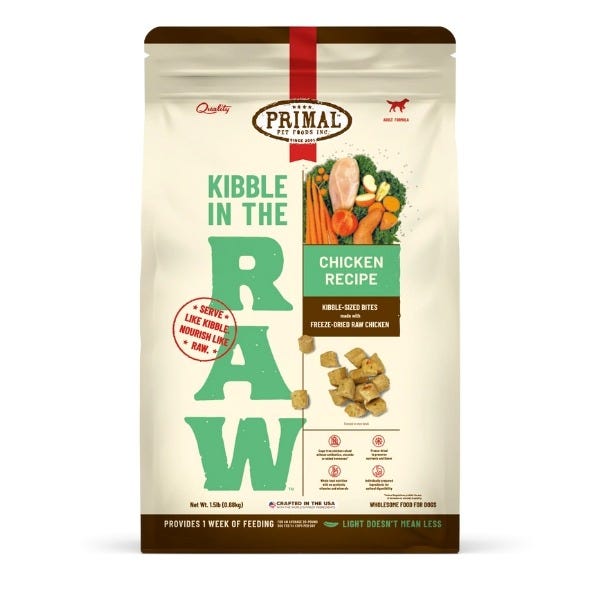 Primal Kibble In The Raw Dog Food - Chicken Recipe