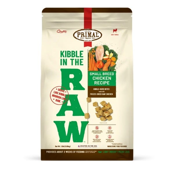 Primal Kibble In The Raw Dog Food - Chicken Recipe - Small Breed