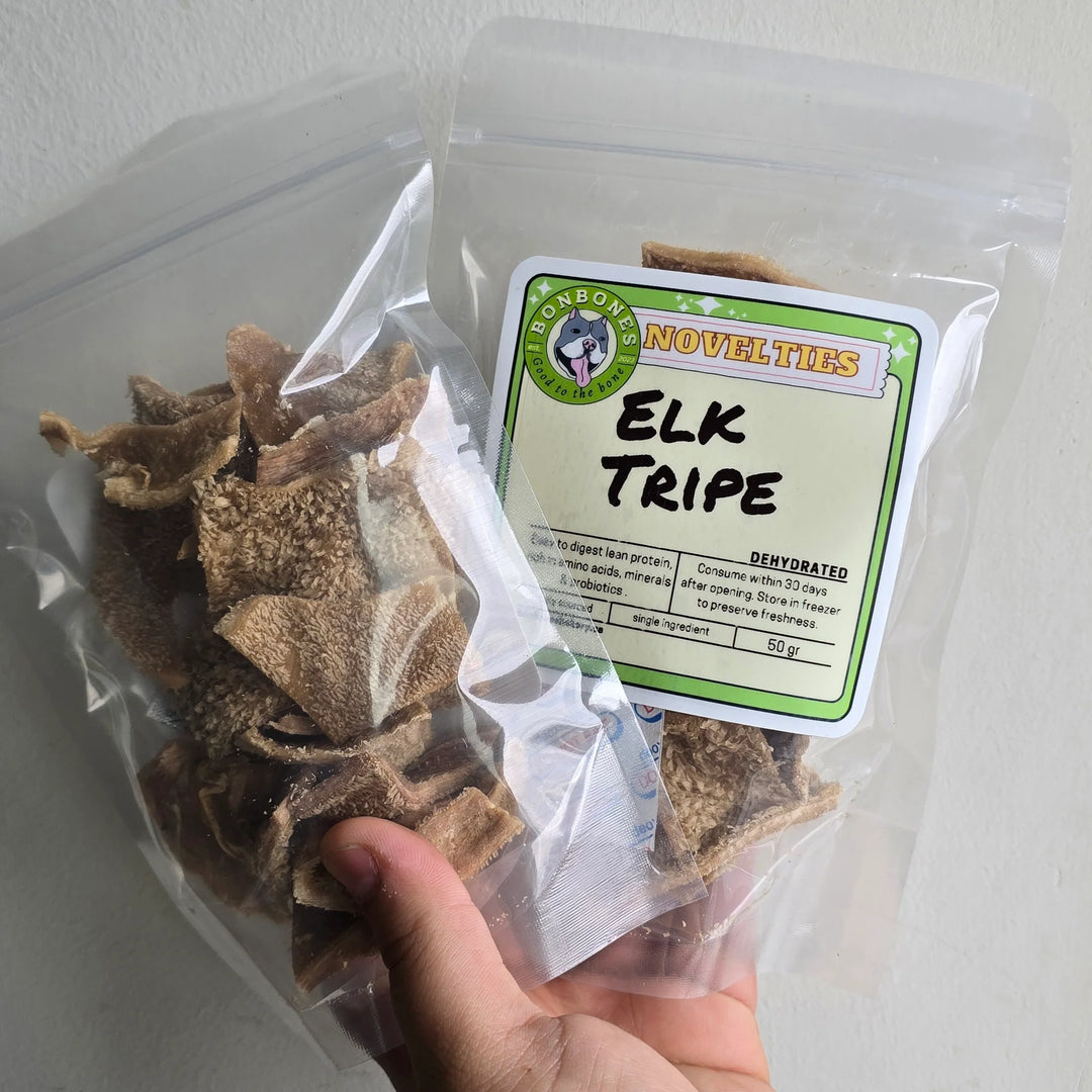 BonBones Elk Tripe Novelty Protein Dog Treats