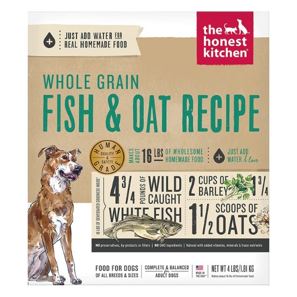 Honest Kitchen Whole Grain Fish and Oat Dog Food