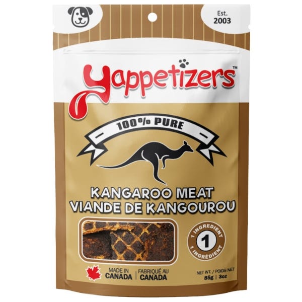 Yappetizers Dehydrated Dog Treats - Kangaroo
