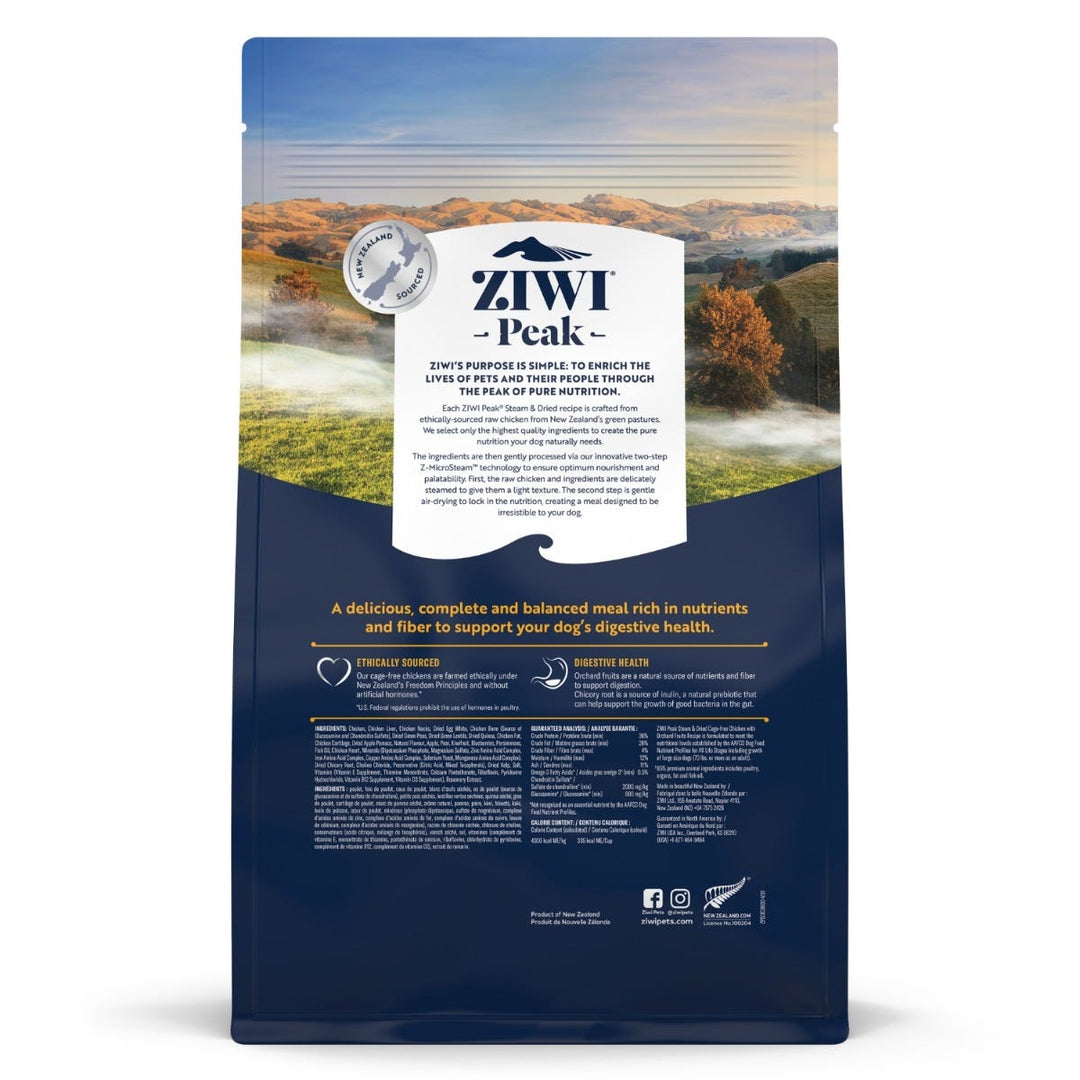 ZIWI Peak Steam and Dried Chicken with Orchard Fruits Dog Food