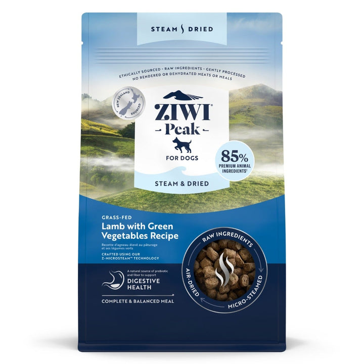 ZIWI Peak Steam and Dried Lamb with Green Vegetables Dog Food