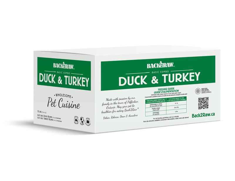 Back2Raw Basic Turkey & Duck Recipe (12LB Box)