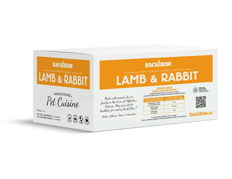 Back2Raw Complete Lamb & Rabbit Recipe (12LB Box)
