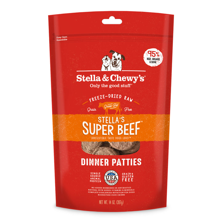 Stella & Chewy's Stella's Super Beef Dinner Patties Freeze-Dried Raw Dog Food