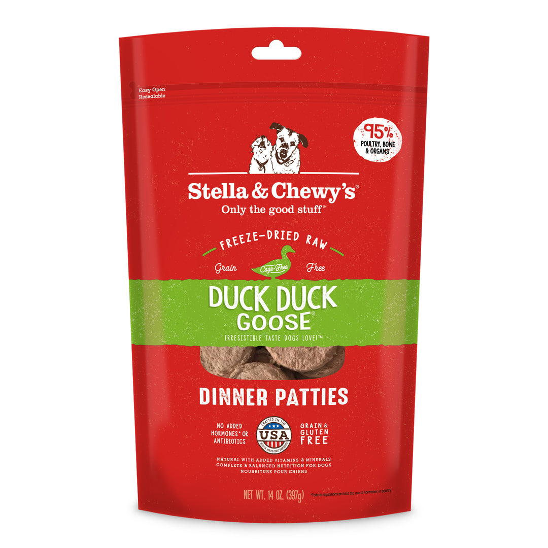 Stella & Chewy's Duck, Duck, Goose Dinner Patties Freeze-Dried Raw Dog Food