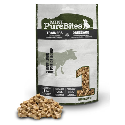 Mini-PureBites Freeze Dried Raw Trainers Dog Treats - Beef Liver
