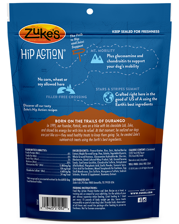Zuke's Hip Action Peanut Butter Recipe Dog Treats