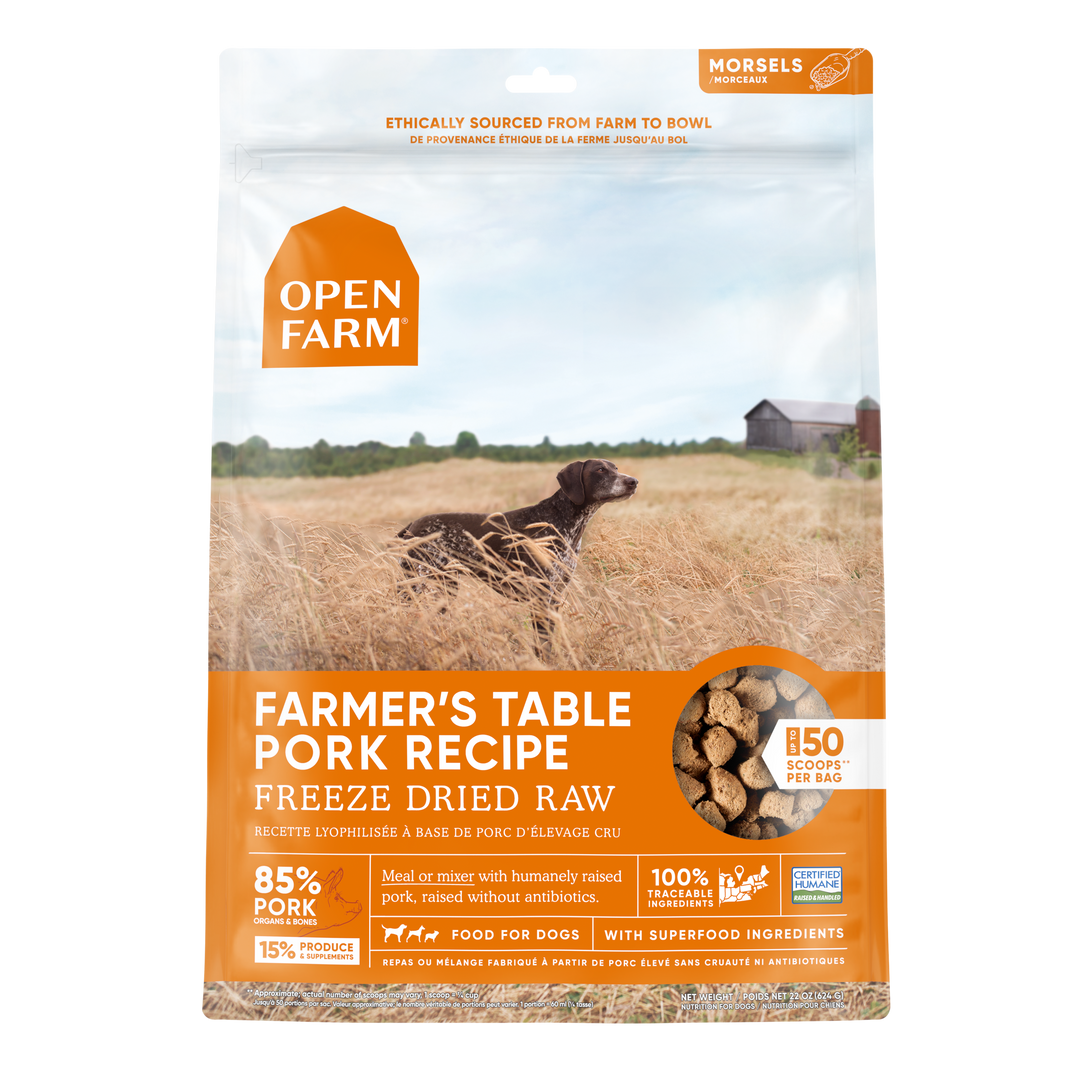 Open Farm Freeze-Dried Farmer's Table Pork Dog Food