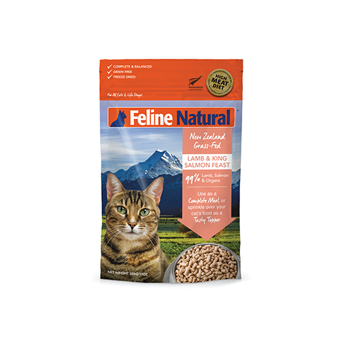 Feline Natural Lamb & King Salmon Feast Freeze Dried Cat Food