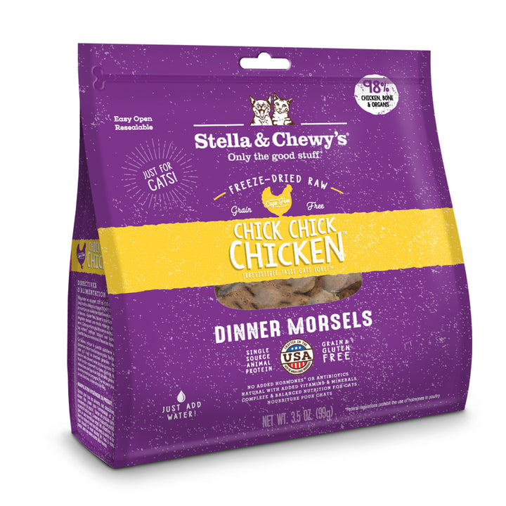 Stella & Chewy's Chick, Chick, Chicken Freeze-Dried Raw Dinner Morsels Cat Food