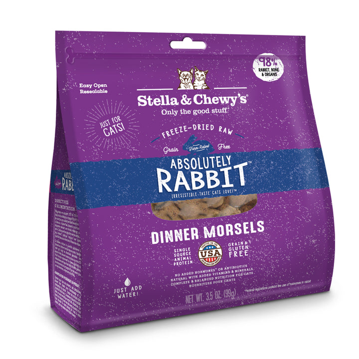 Stella & Chewy's Absolutely Rabbit Freeze-Dried Raw Dinner Morsels Cat Food