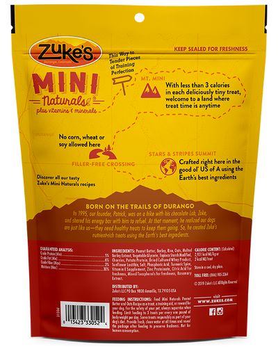 Zuke's Mini Naturals Peanut Butter & Oats Recipe Dog Treats