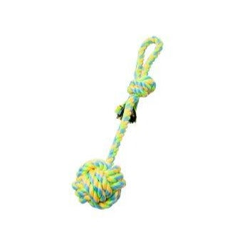 BuD'z - Monkey Fist with Stem and Loop Rope Dog Toy