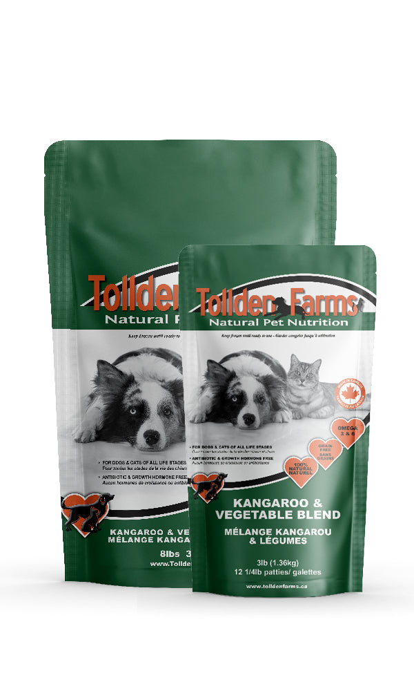 Tollden Farms Kangaroo & Vegetable Blend Raw Dog Food