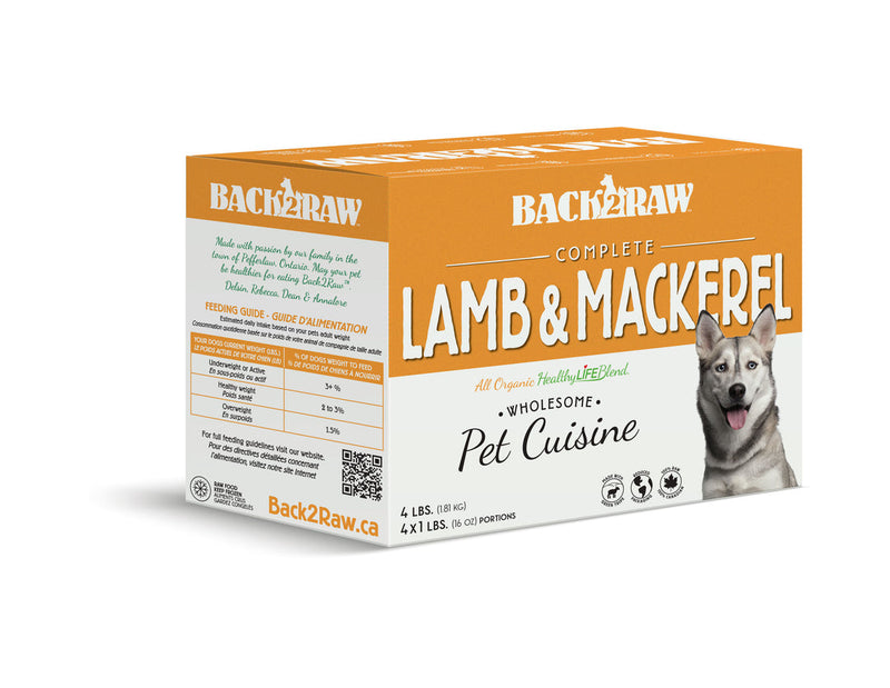 Back2Raw Complete Lamb & Mackerel (4LB Box)