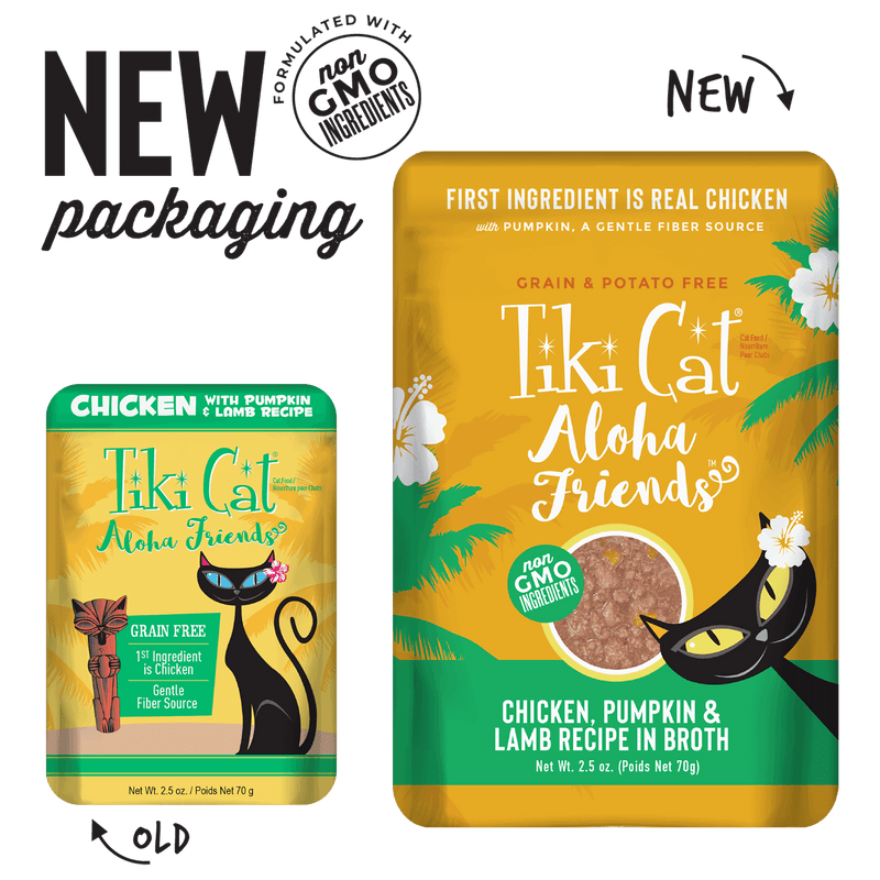 Tiki Cat Aloha Friends Chicken With Pumpkin & Lamb Recipe In Broth
