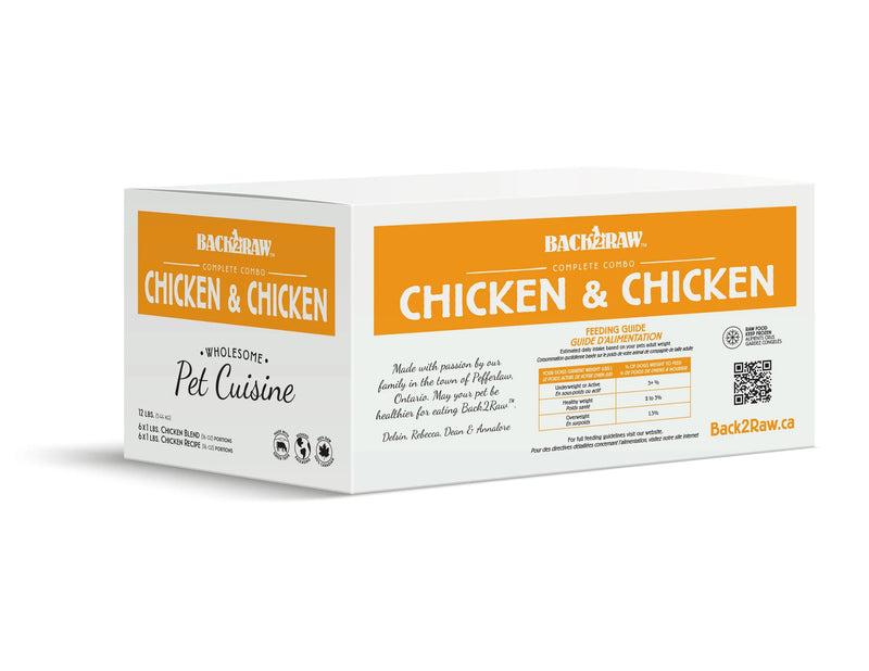 Back2Raw Complete Chicken & Chicken Blend (12LB Box)