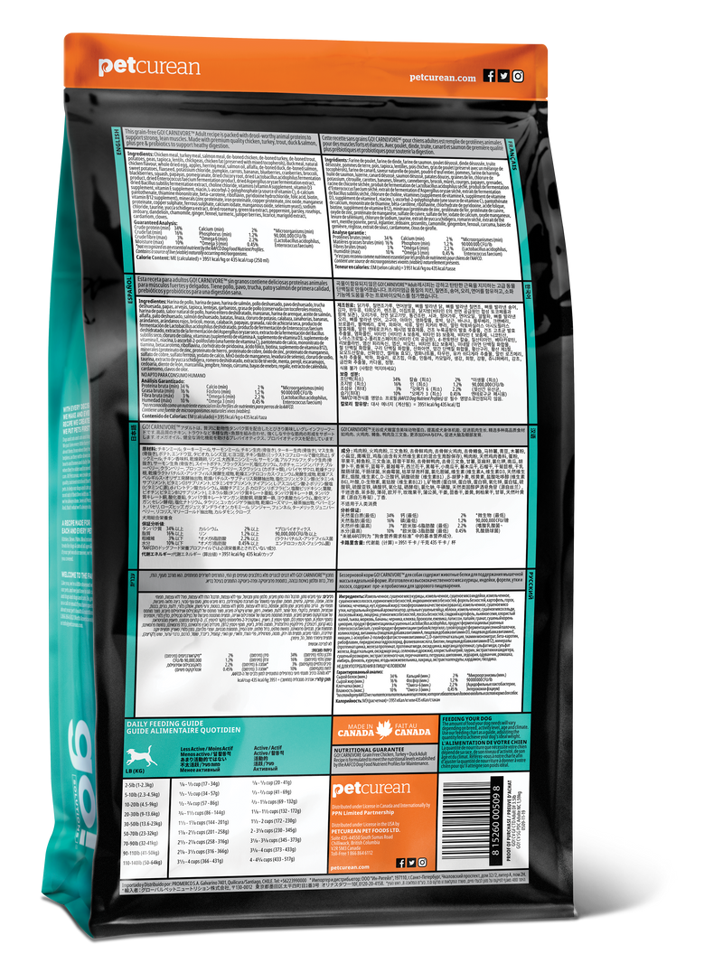 Go! Carnivore - Chicken, Turkey, and Duck Adult Dog Food