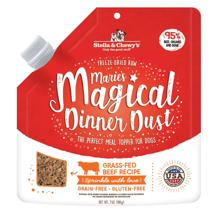 Stella & Chewy's Marie's Magical Dinner Dust Grass-Fed Beef Freeze-Dried Topper for Dogs