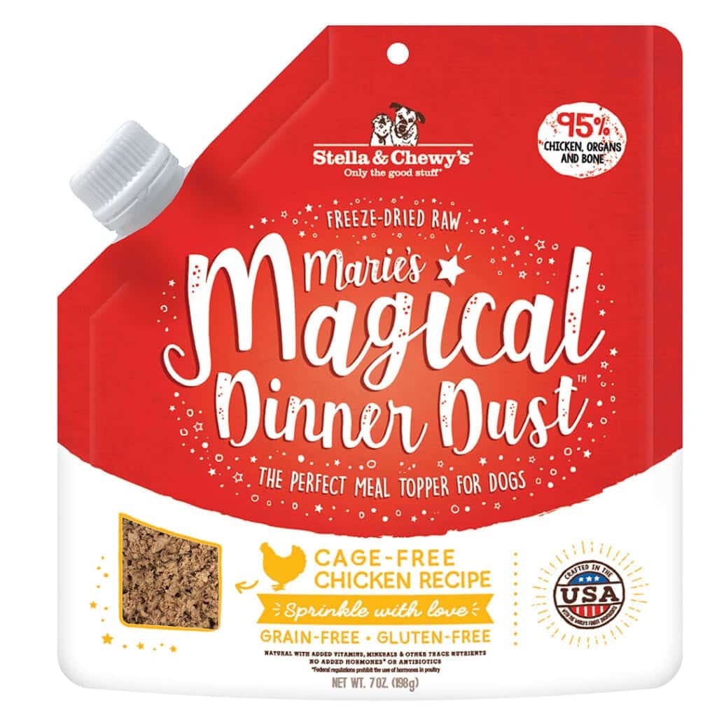 Stella & Chewy's Marie's Magical Dinner Dust Cage-Free Chicken Freeze-Dried Topper for Dogs