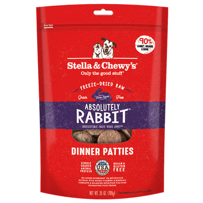 Stella & Chewy's Absolutely Rabbit Dinner Patties Freeze-Dried Raw Dog Food