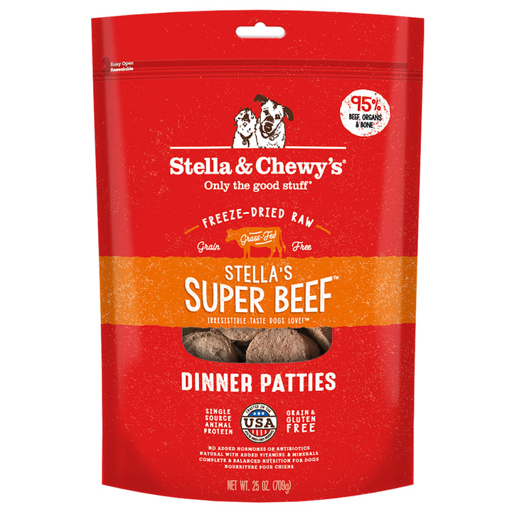 Stella & Chewy's Stella's Super Beef Dinner Patties Freeze-Dried Raw Dog Food