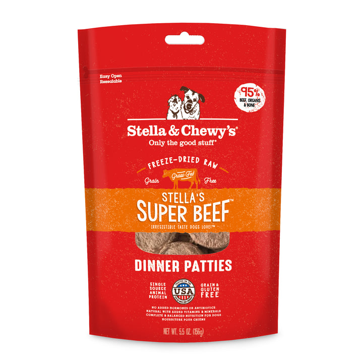 Stella & Chewy's Stella's Super Beef Dinner Patties Freeze-Dried Raw Dog Food